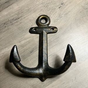 Rustic Black Anchor Wall Decor